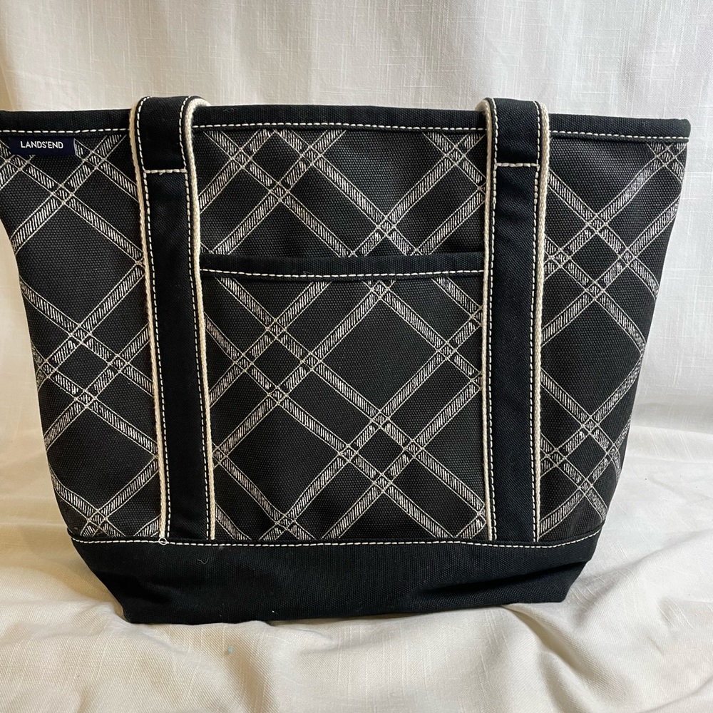 Land’s End black and white tote